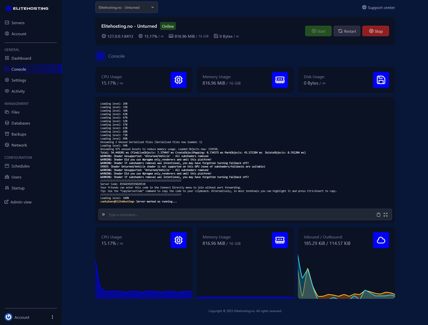 Unturned Control Panel